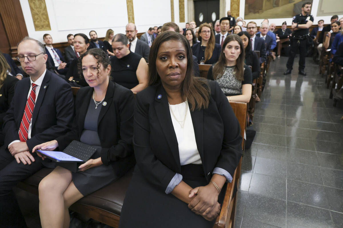 Letitia James, the New York attorney general, appears in court for former President Donald Trum ...