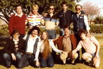 Founders of the 1983 UNLV Gay Academic Union. Standing, l-r: Mike Loewy; Shawn Slaughter; Denni ...
