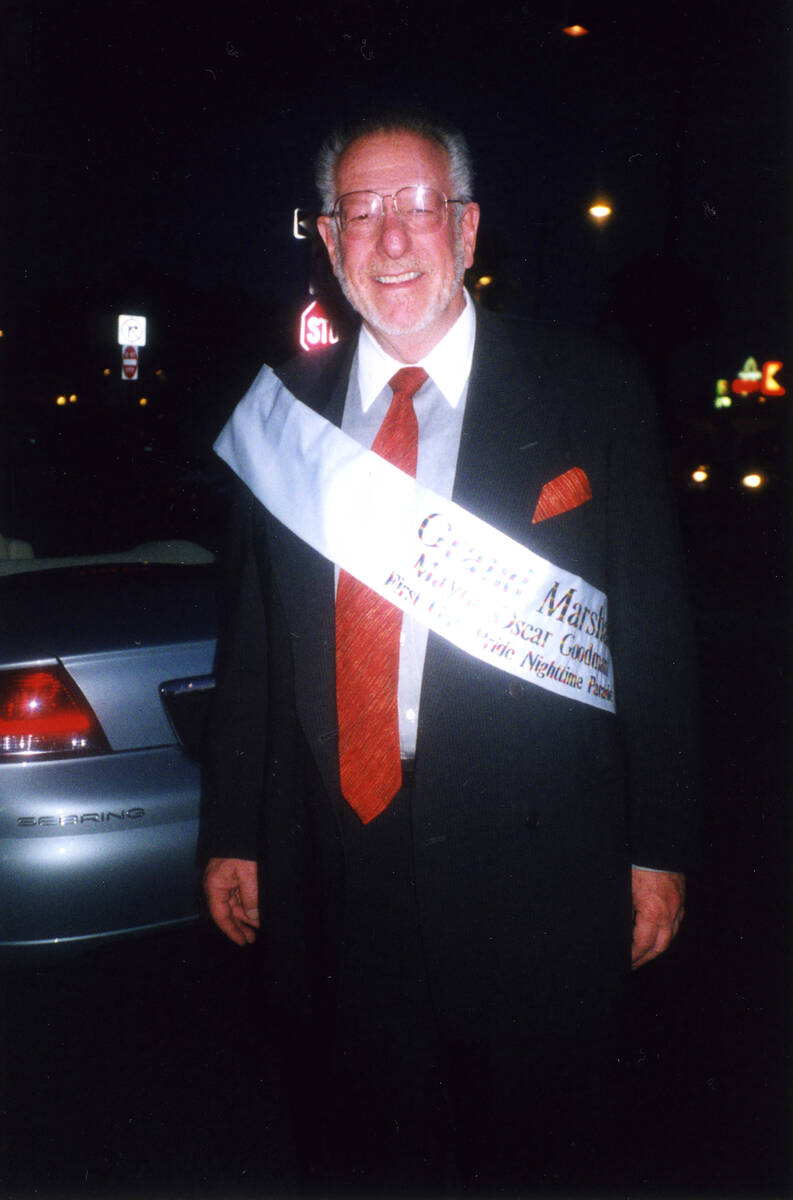 Mayor Oscar Goodman served as Grand Marshal for Las Vegas Pride’s first night-time parad ...