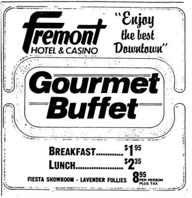 Gourmet Buffet ad from Fremont Hotel & Casino from Sept. 20, 1983. (Las Vegas Review-Journal)