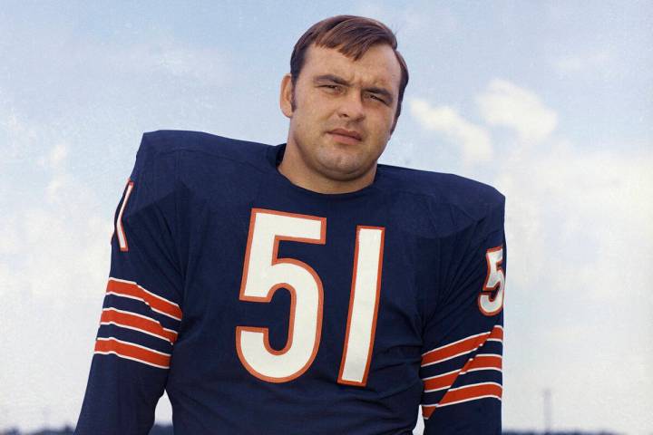 Chicago Bears linebacker Dick Butkus poses for a photo in 1970. Butkus, a fearsome middle lineb ...