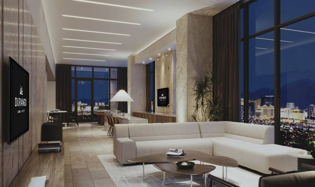 A rendering of the Vista suite's living room at Durango resort. The 1,800 square foot luxury su ...