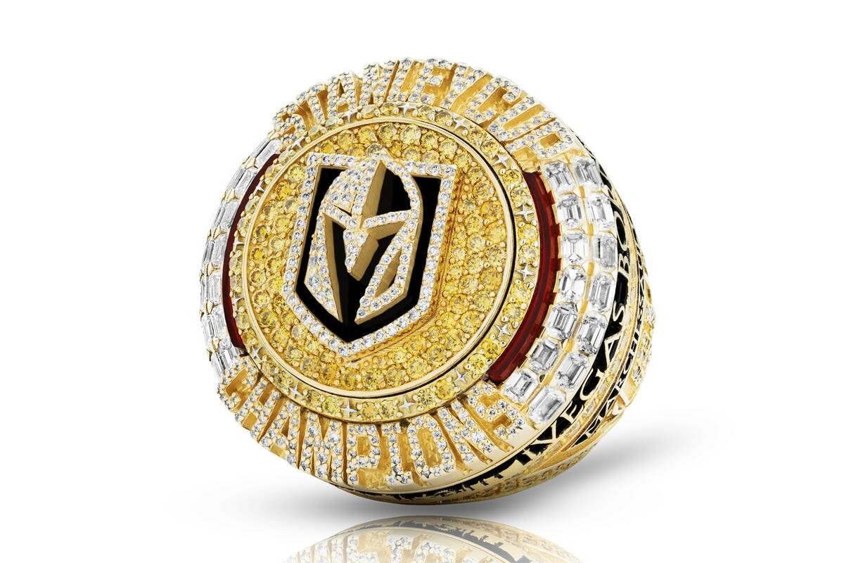 The Golden Knights' Stanley Cup championship ring. (Jason of Beverly Hills)