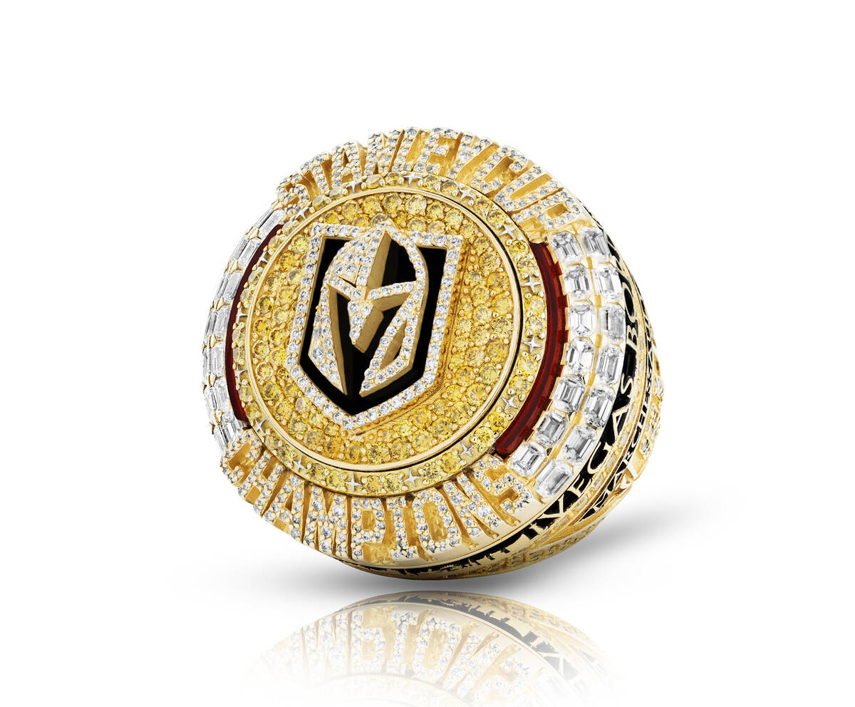 The Golden Knights' Stanley Cup championship ring. (Jason of Beverly Hills)