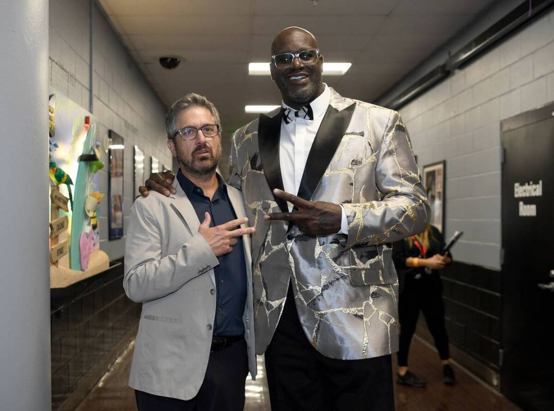 Comic actor Ray Romano, left, and Shaquille O'Neal are shown at The Event hosted by the Shaquil ...