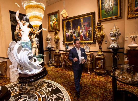Ike Dweck, vice president of Regis Galerie, leads a tour of Regis Galerie in the Grand Canal Sh ...