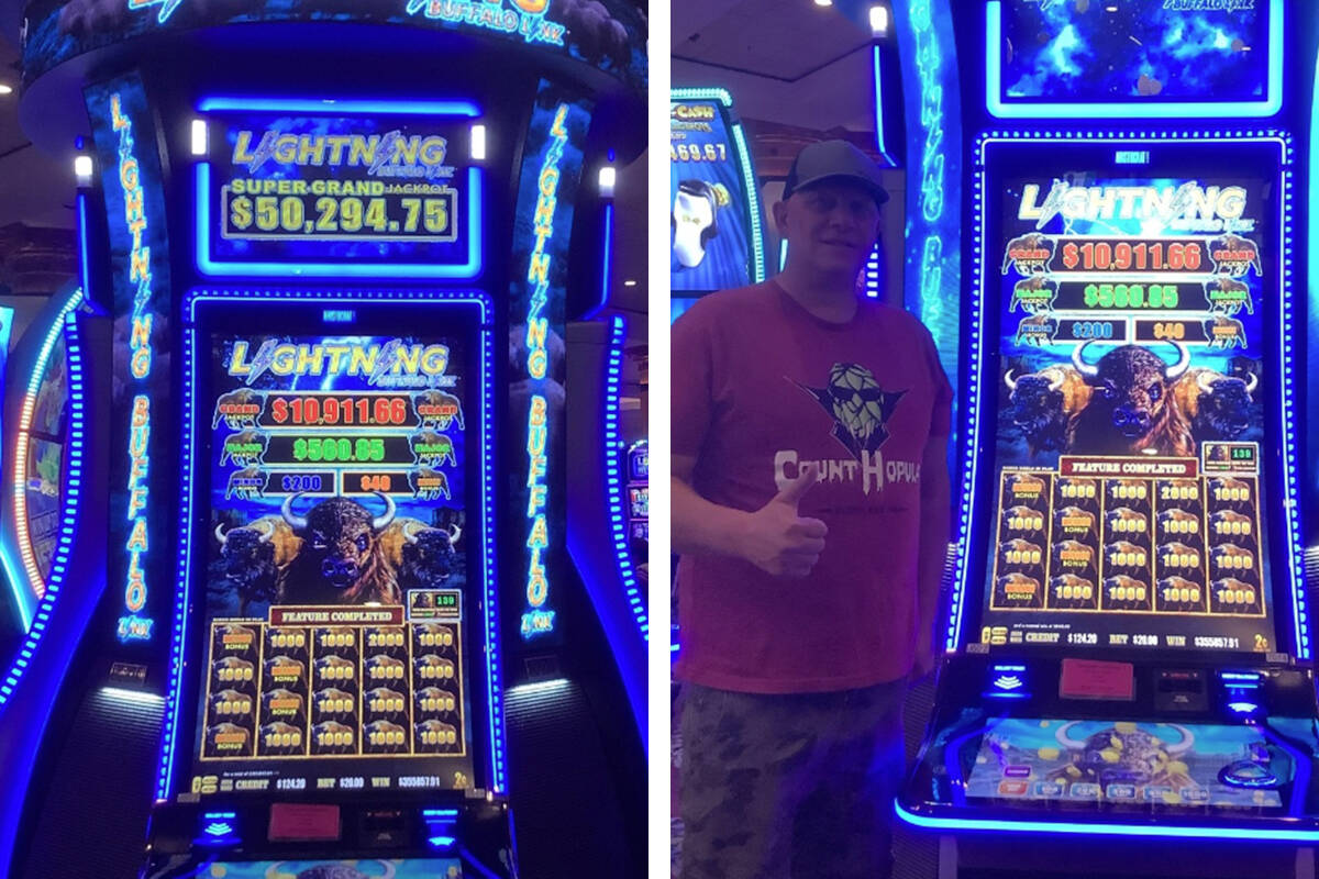 Jessie won $355,857.91 on a Lightning Buffalo Link slots machine at South Point, the casino rep ...
