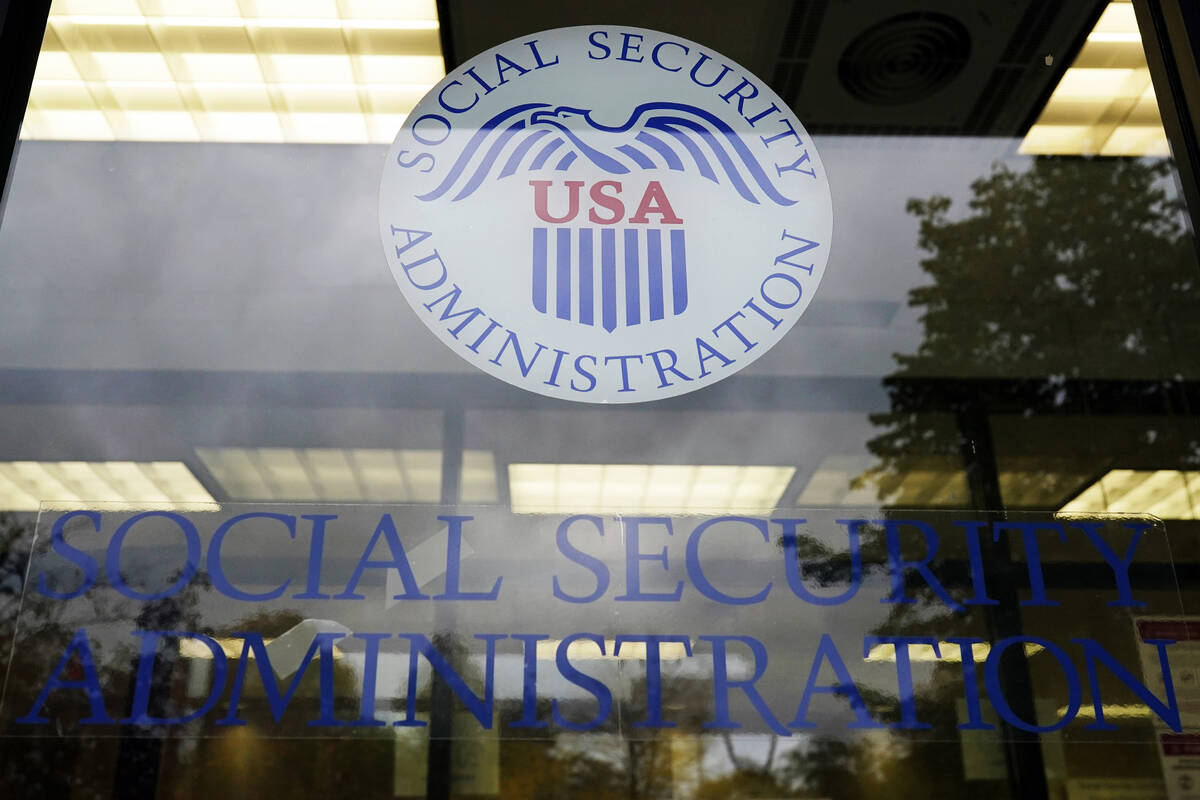 FILE - The U.S. Social Security Administration office is seen in Mount Prospect, Ill., Oct. 12, ...