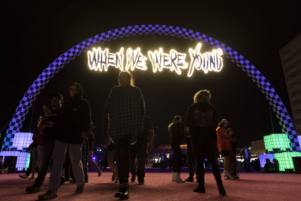 Emo music fans attend When We Were Young music festival at the Las Vegas Festival Grounds on Su ...