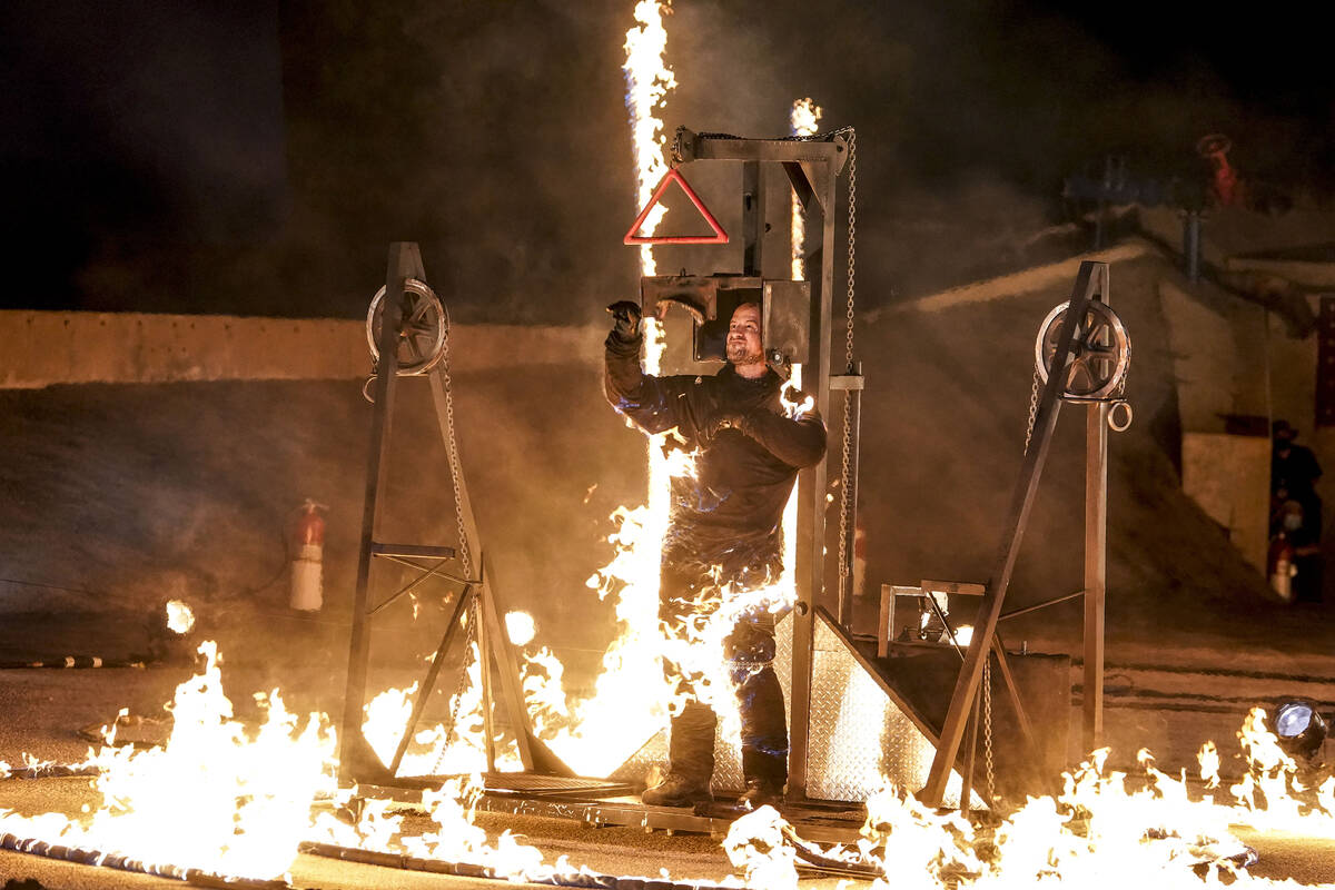 Jonathan Goodwin is shown during the live quarterfinals of "America's Got Talent" on Tuesday, A ...