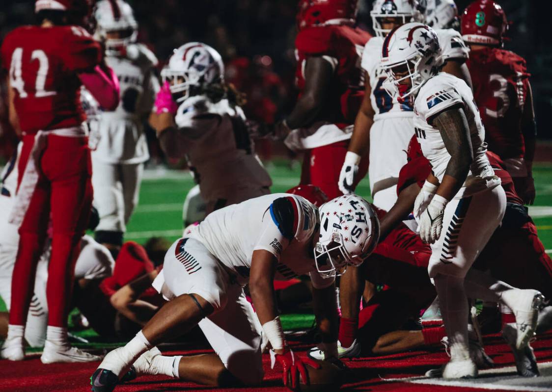 Liberty scores a touchdown against Arbor View during a game at Arbor View High School on Friday ...