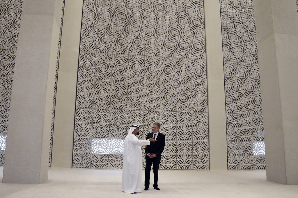 U.S. Secretary of State Antony Blinken tours the Imam Al-Tayeb Mosque at the Abrahamic Family H ...