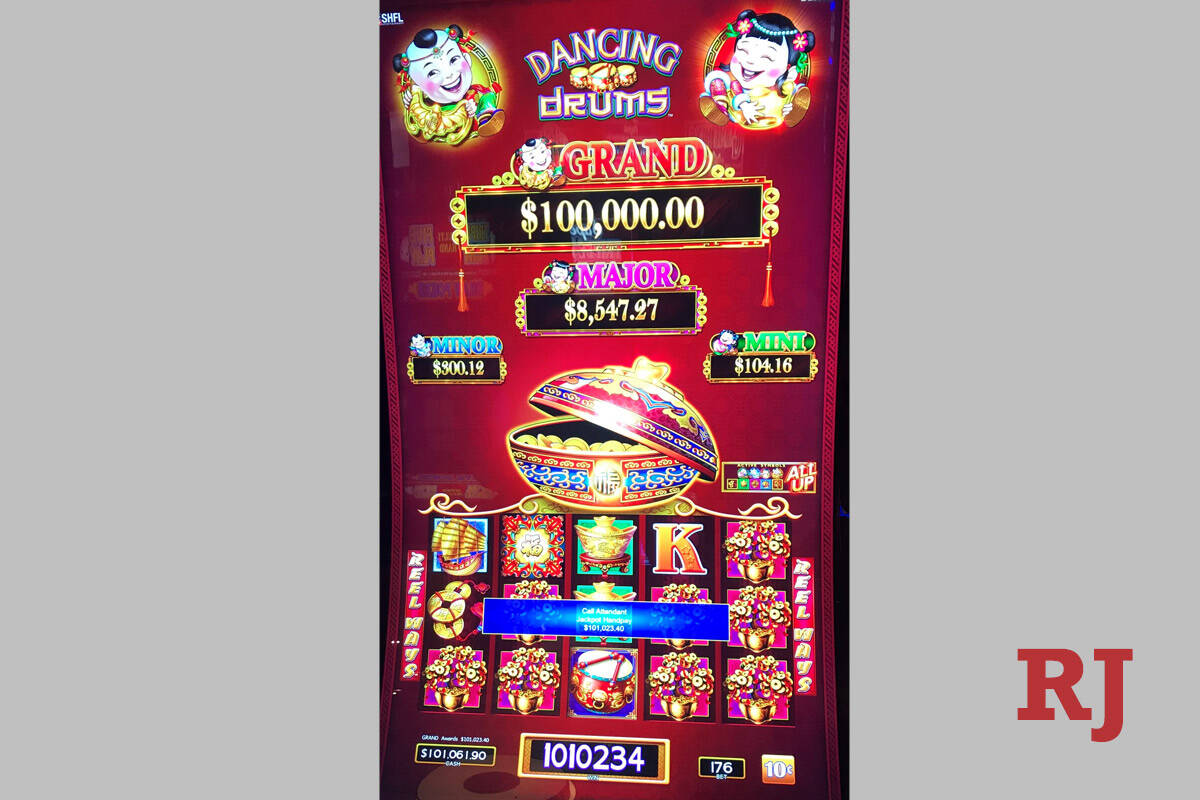 A lucky winner hit a $100,023.40 jackpot on Dancing Drums at Santa Fe Station. (Santa Fe Station)