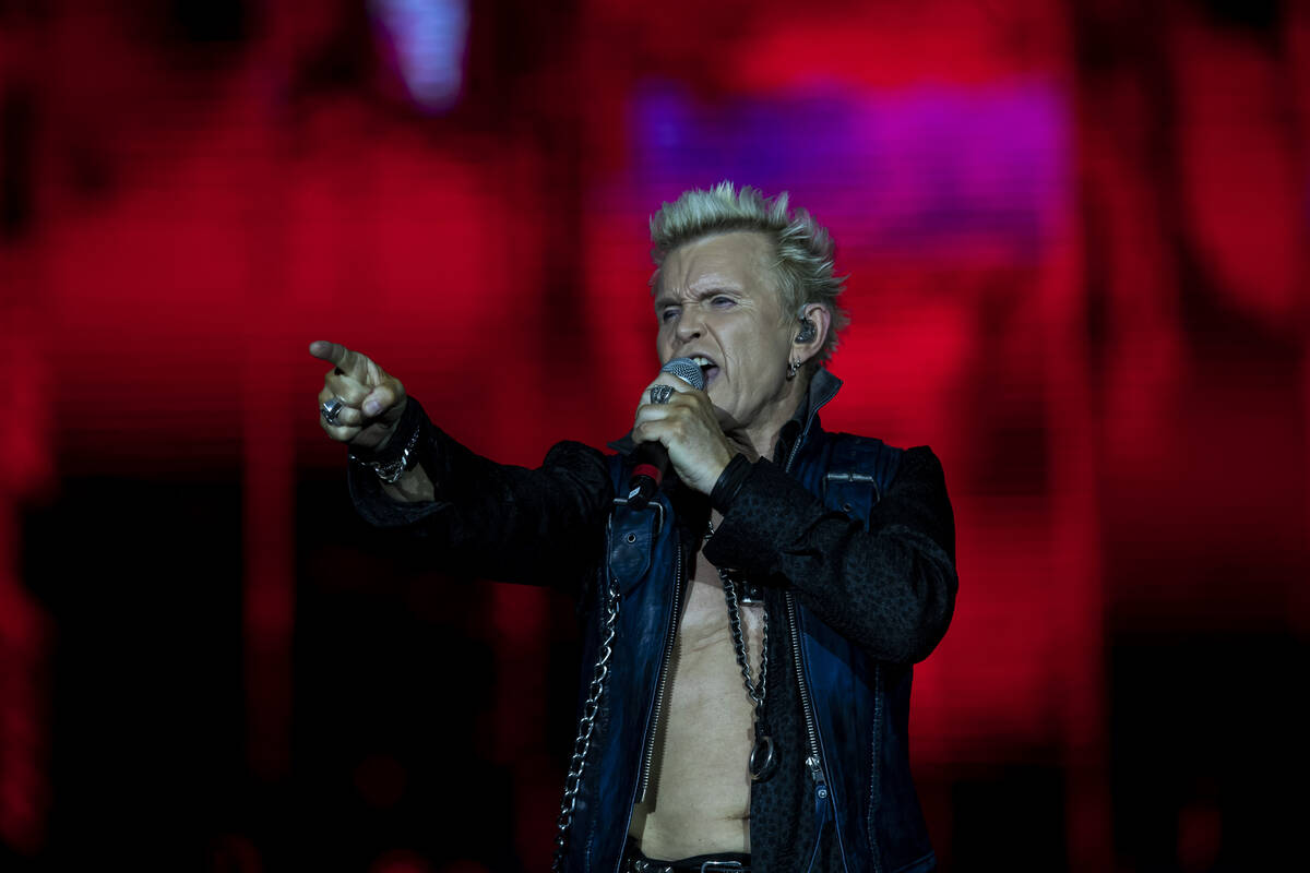 British singer Billy Idol performs during the Rock in Rio music festival in Rio de Janeiro, Bra ...