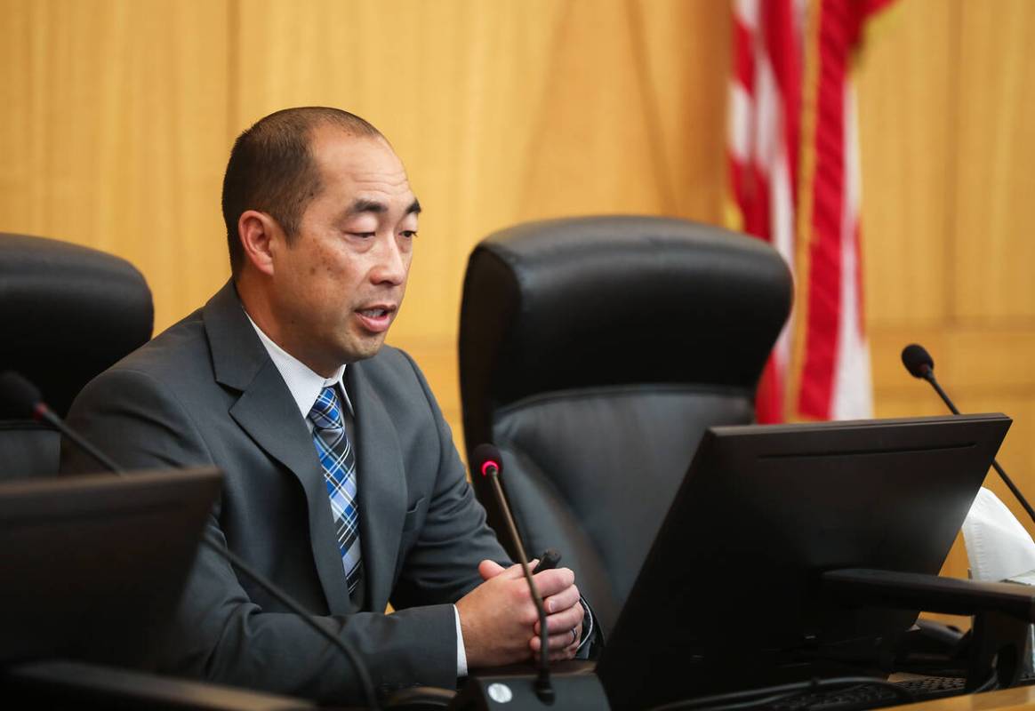 Henderson Detective Dennis Ozawa briefs the public of the 2021 police death of Jose Oyuela-Palm ...