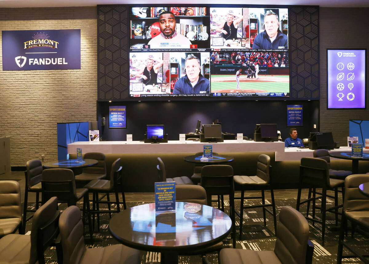 The newly renovated FanDuel Sportsbook is seen, as part of a $50 million renovation project, at ...