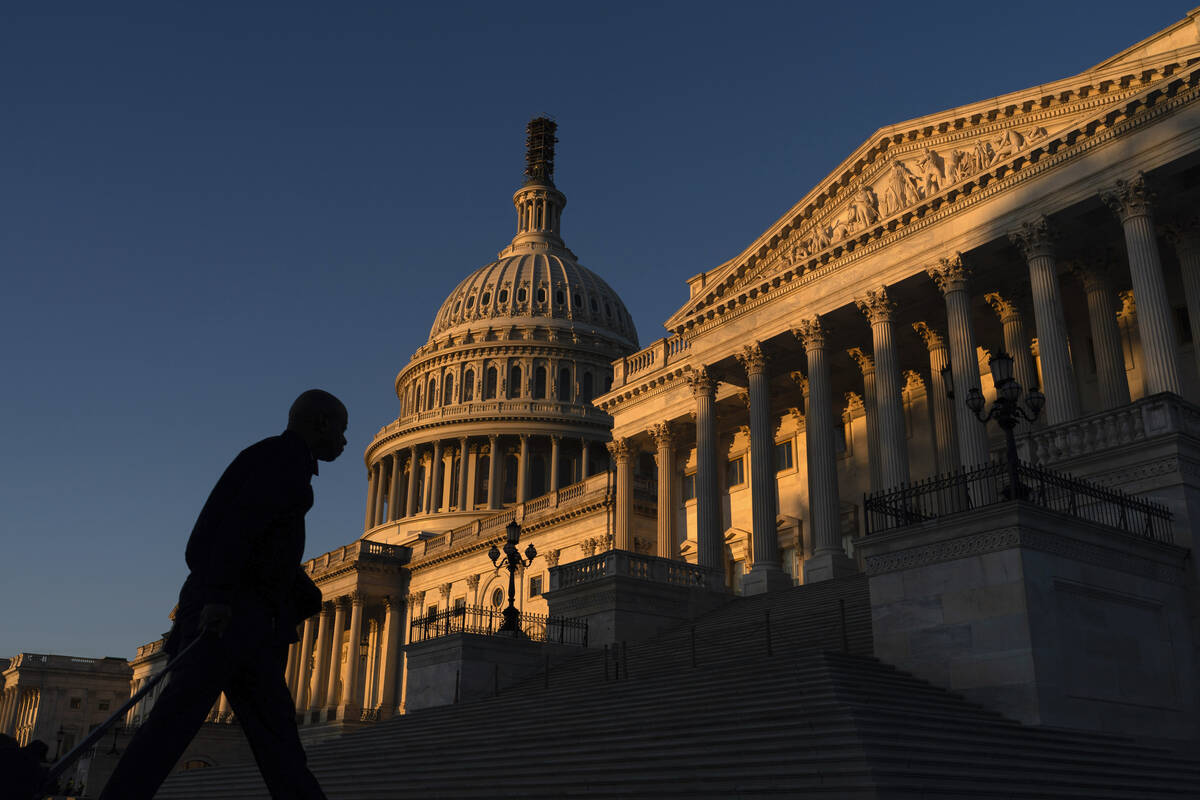 The U.S. Capitol is seen at sunrise, Wednesday, Oct. 18, 2023, in Washington. Having lost the f ...