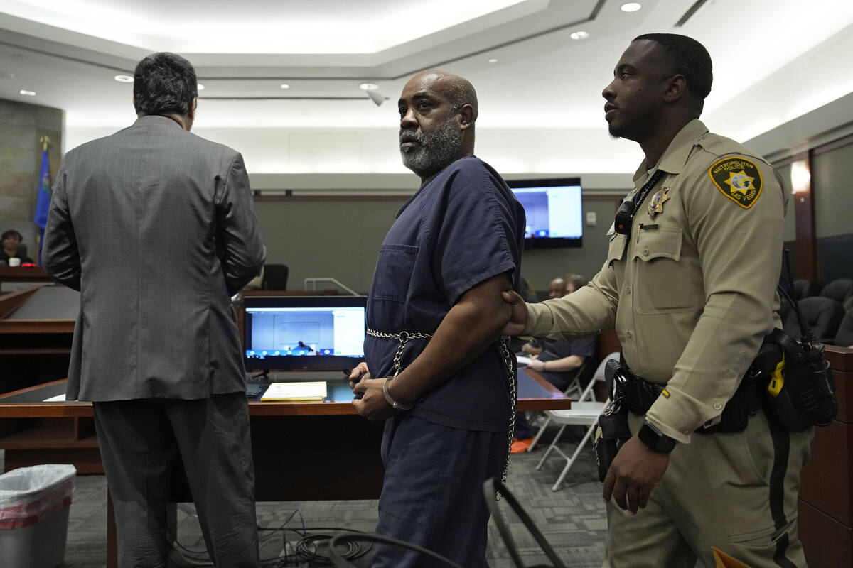 Duane “Keffe D” Davis walks out after a court apperance Thursday, Oct. 19, 2023, ...