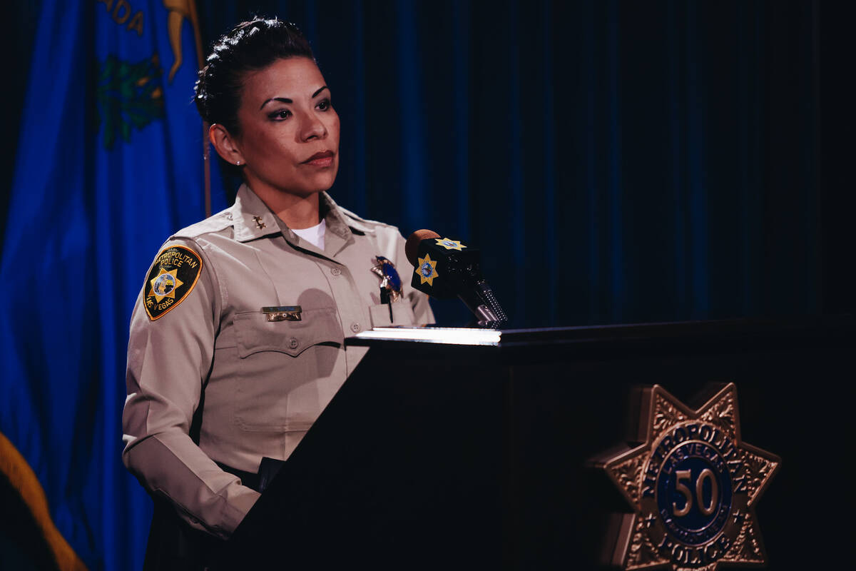 Assistant Sheriff Yasenia Yatomi gives details on an officer involved shooting during a press b ...