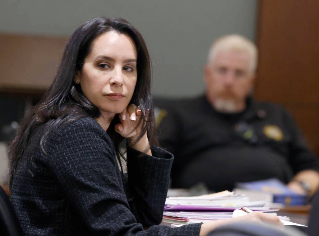 Arlene Heshmati, a public defender, attends a competency hearing at the Regional Justice Center ...