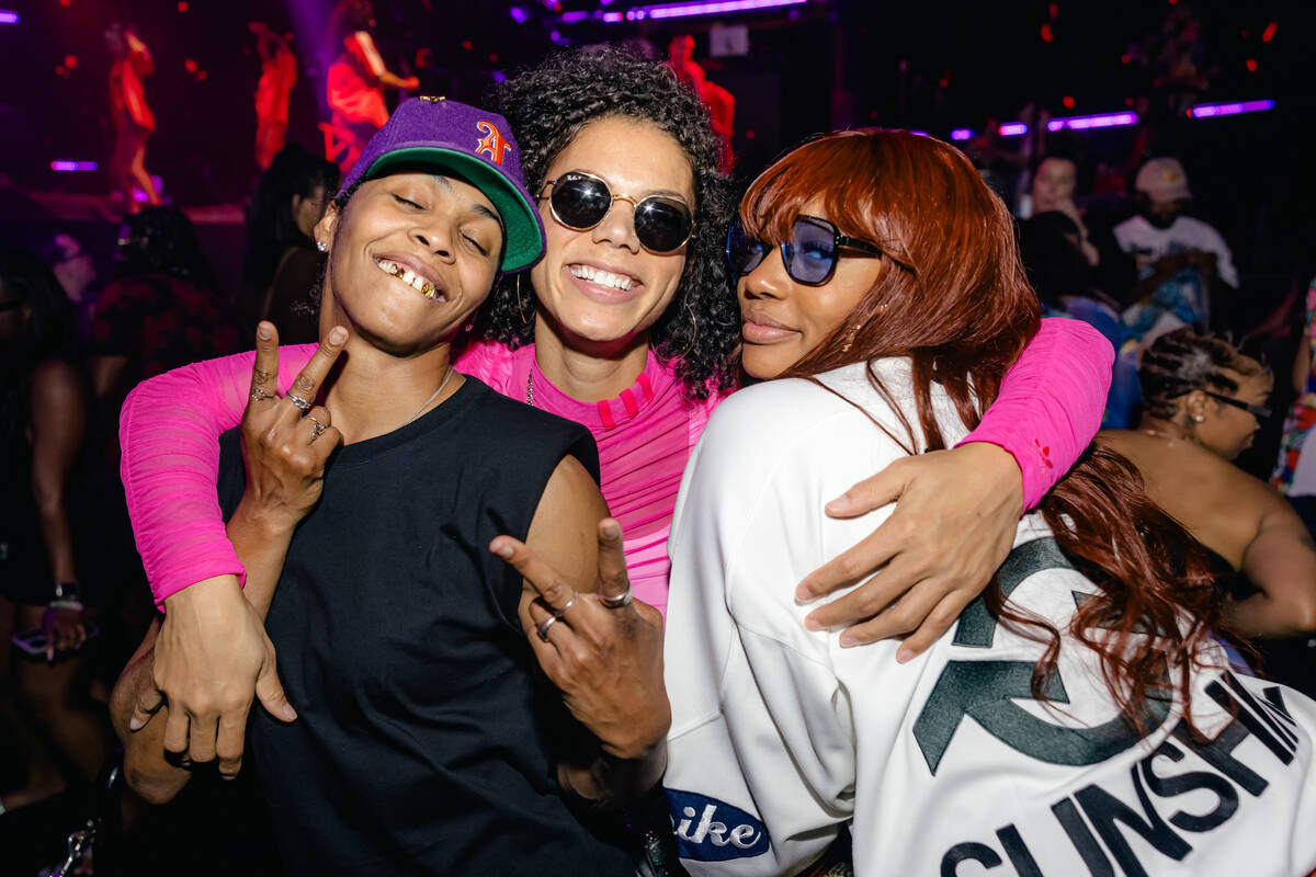 Members of the Las Vegas Aces are shown celebrating their second straight WNBA title at Drai's ...