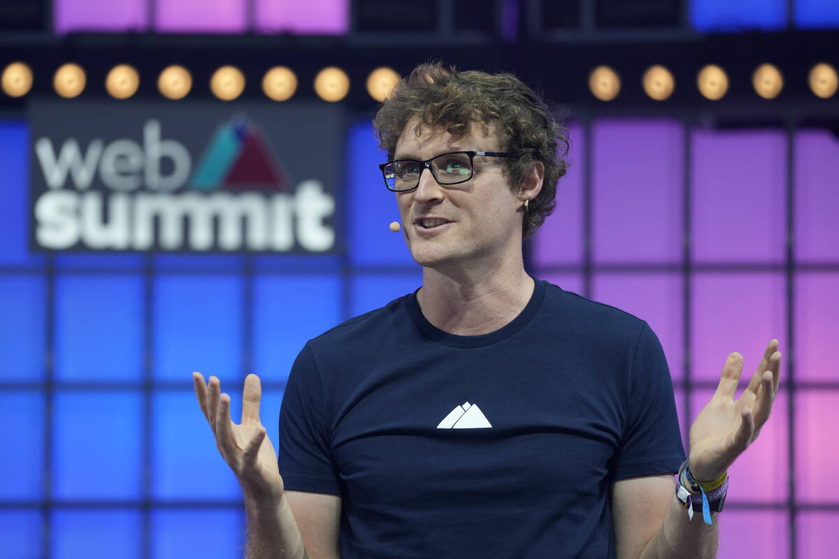 File - Paddy Cosgrave, CEO and founder of Web Summit, speaks at the Web Summit technology confe ...