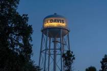 The water tower at UC Davis in Davis, California, on June 10, 2018. (Dreamstime/TNS)