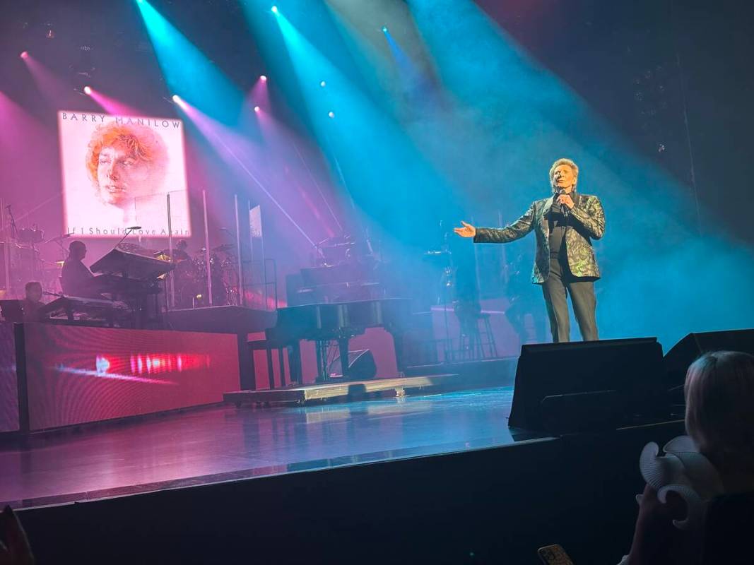 Barry Manilow performs at International Theater at Westgate Las Vegas as he overtakes Elvis Pre ...