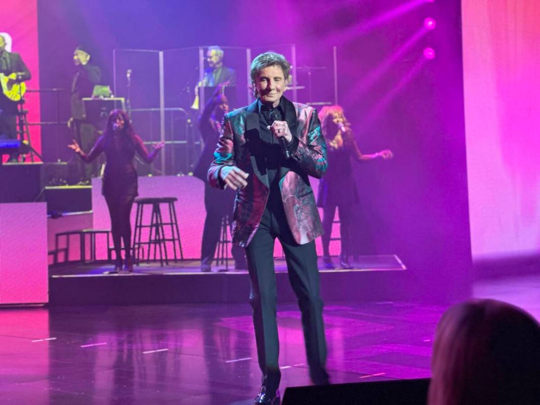 Barry Manilow performs at International Theater at Westgate Las Vegas as he overtakes Elvis Pre ...