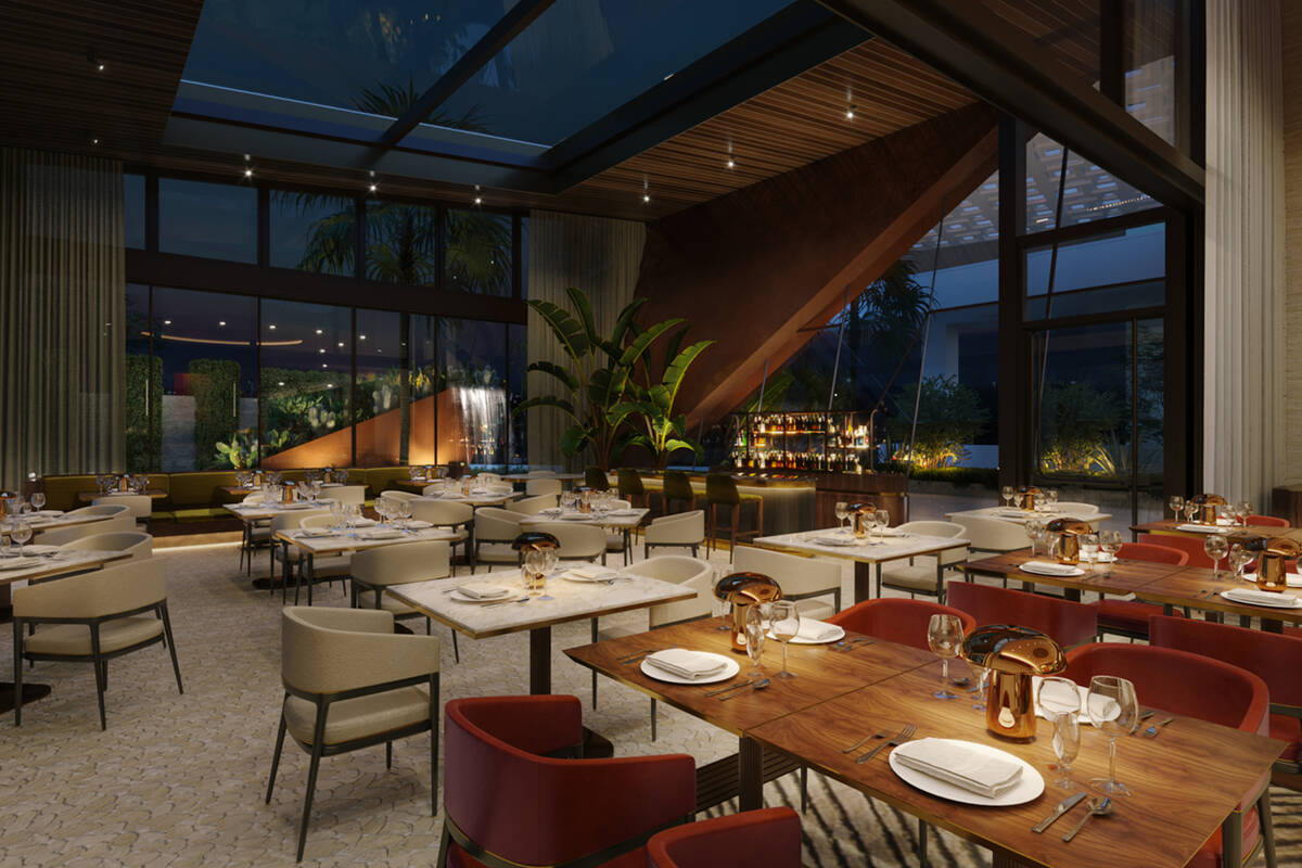 A rendering of the patio at Nicco's Prime Cuts & Fresh Fish, the flagship restaurant at the $78 ...