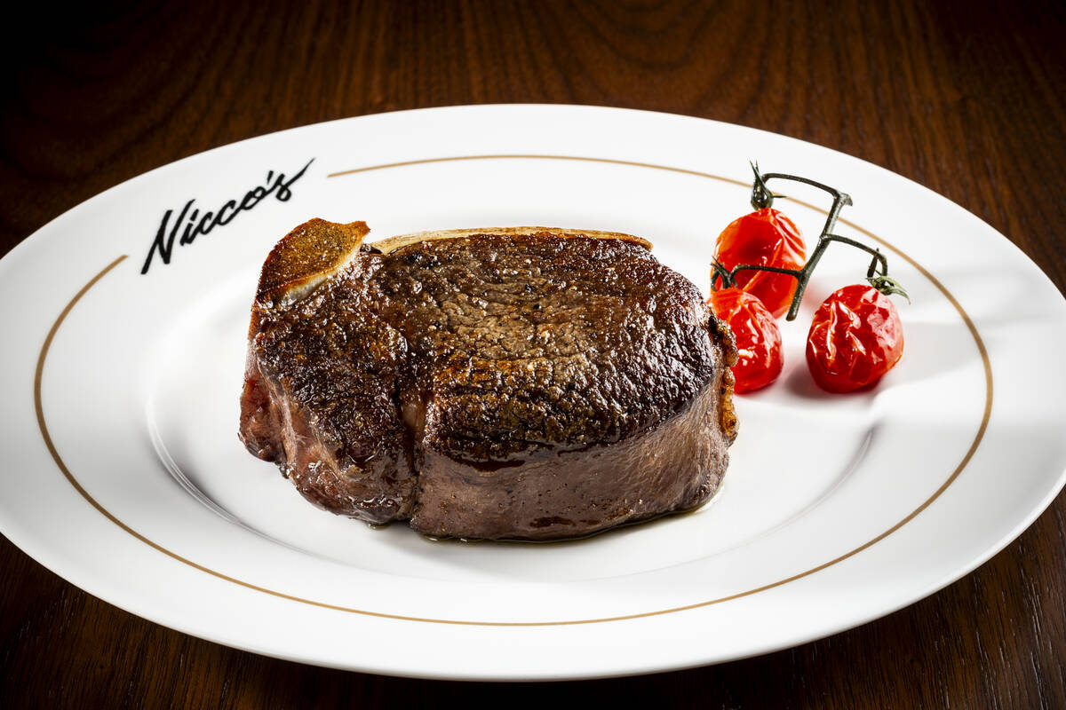 USDA Prime filet mignon from Nicco's Prime Cuts & Fresh Fish, the flagship restaurant at the $7 ...