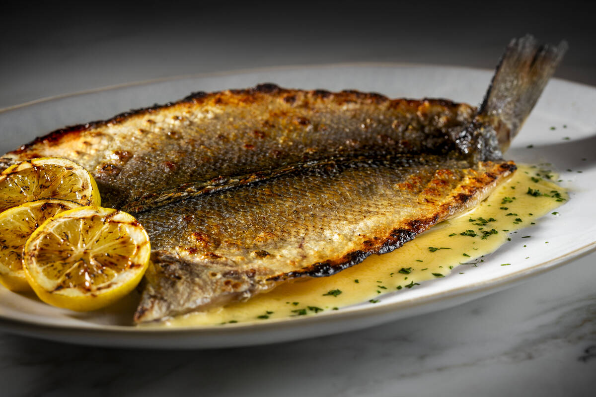 Mediterranean branzino with lemon butter from Nicco's Prime Cuts & Fresh Fish, the flagship res ...