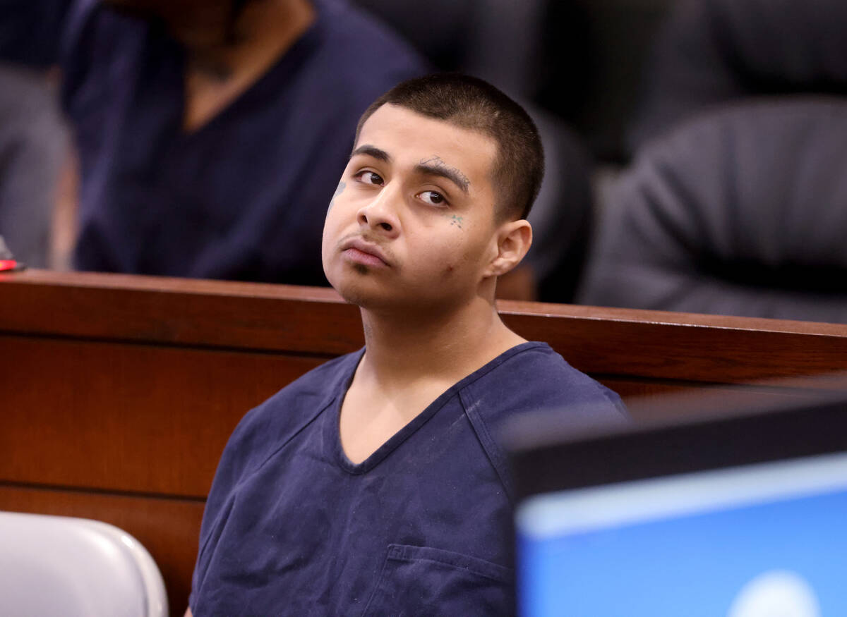 Jesus Ayala, 18, waits to appear in court at the Regional Justice Center in Las Vegas, Wednesda ...