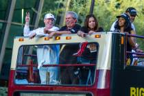 The Aces owner Mark Davis with others during their championship parade along Park Avenue to Tos ...