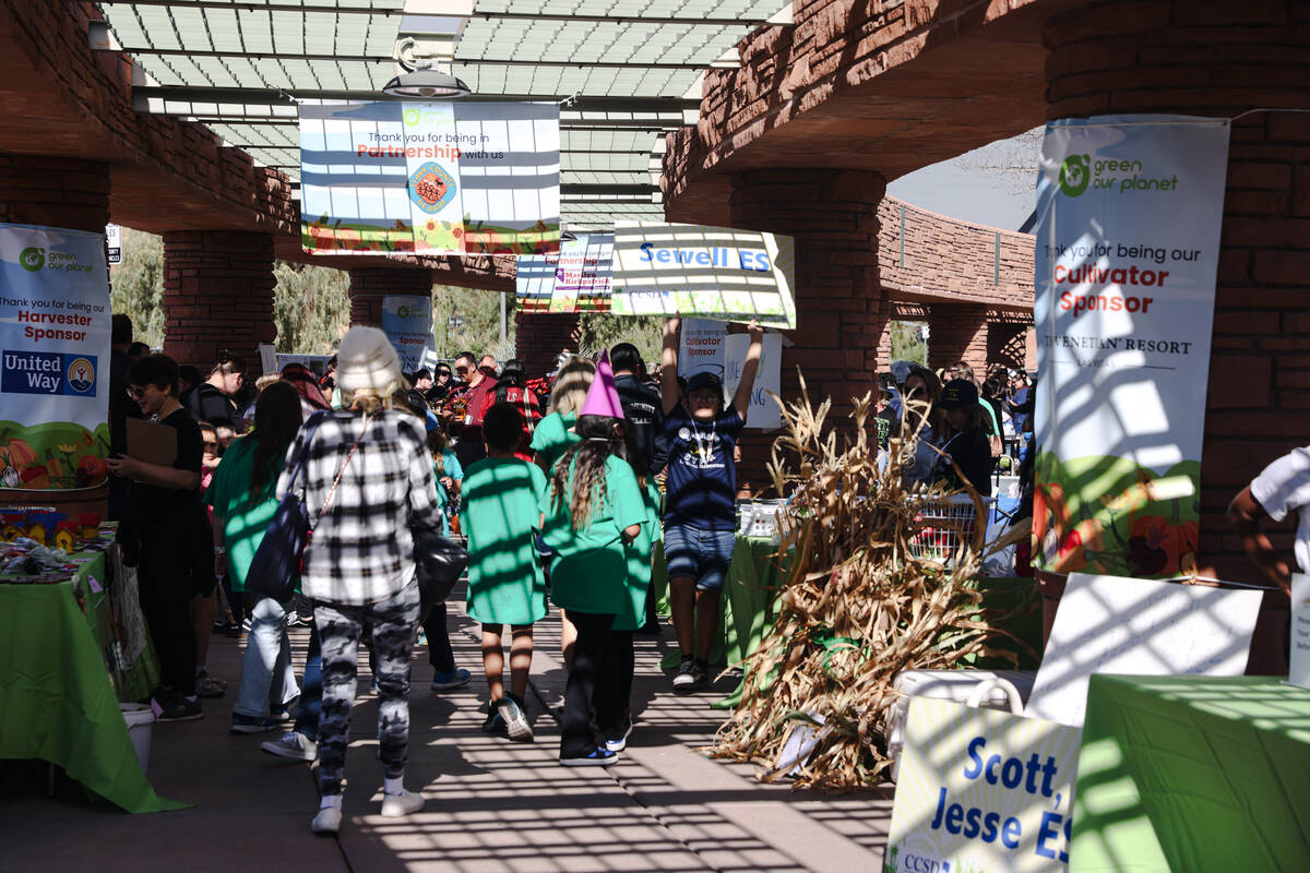 The semiannual Giant Student Farmers Market at the Clark County Government Center in Las Vegas ...