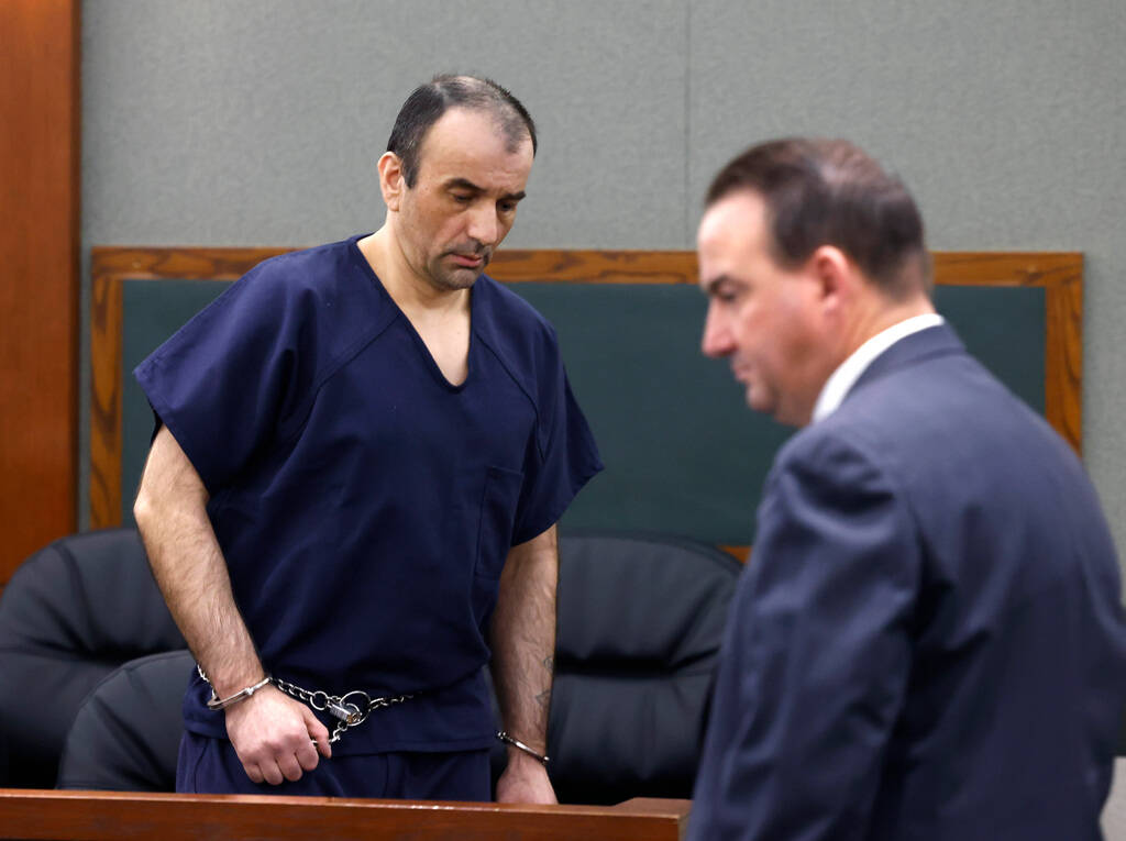 Slobodan Miljus, left, who pleaded guilty to a murder charge for killing his wife with a baseba ...