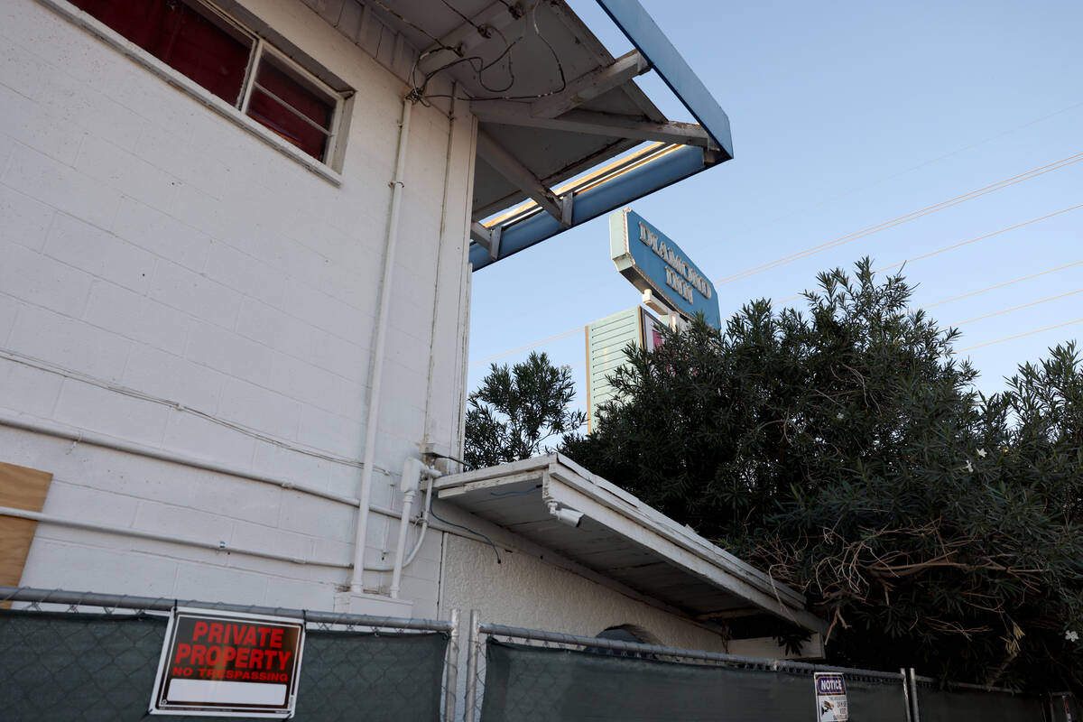 The closed Diamond Inn Motel on the Strip north of Russel Road in Las Vegas Friday, Oct. 27, 20 ...