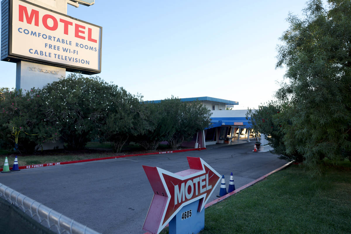 The closed Diamond Inn Motel on the Strip north of Russel Road in Las Vegas Friday, Oct. 27, 20 ...