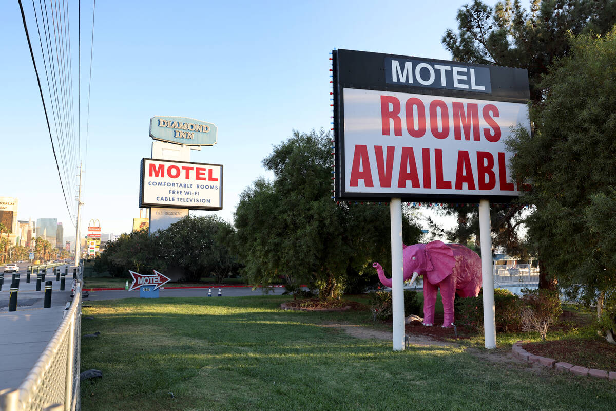 The closed Diamond Inn Motel on the Strip north of Russel Road in Las Vegas Friday, Oct. 27, 20 ...