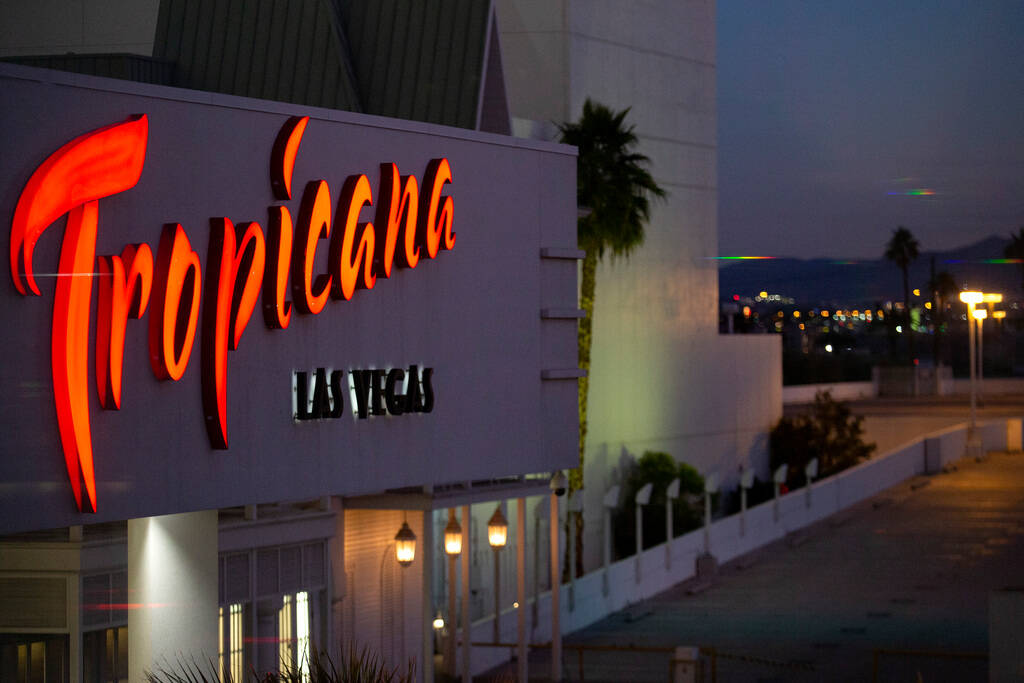 Tropicana Las Vegas on Wednesday, Jan. 26, 2022, in Las Vegas. (Ellen Schmidt/Las Vegas Review- ...