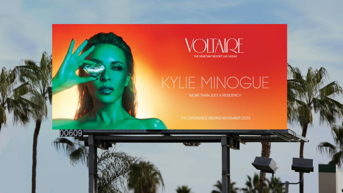 Kylie Minogue's residency production starts at The Venetian on Nov. 3, 2023. (Courtesy)