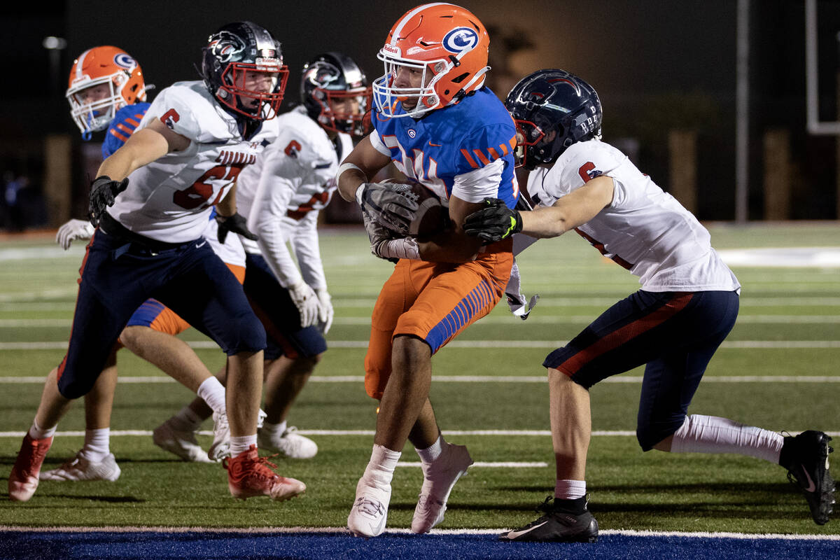 Bishop Gorman running back Myles Norman (24) scores a touchdown against Coronado during the sec ...