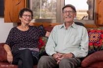Oded and Yocheved Lifshitz are pictured at their home in the Kibbutz Nir Oz, Israel, in this un ...