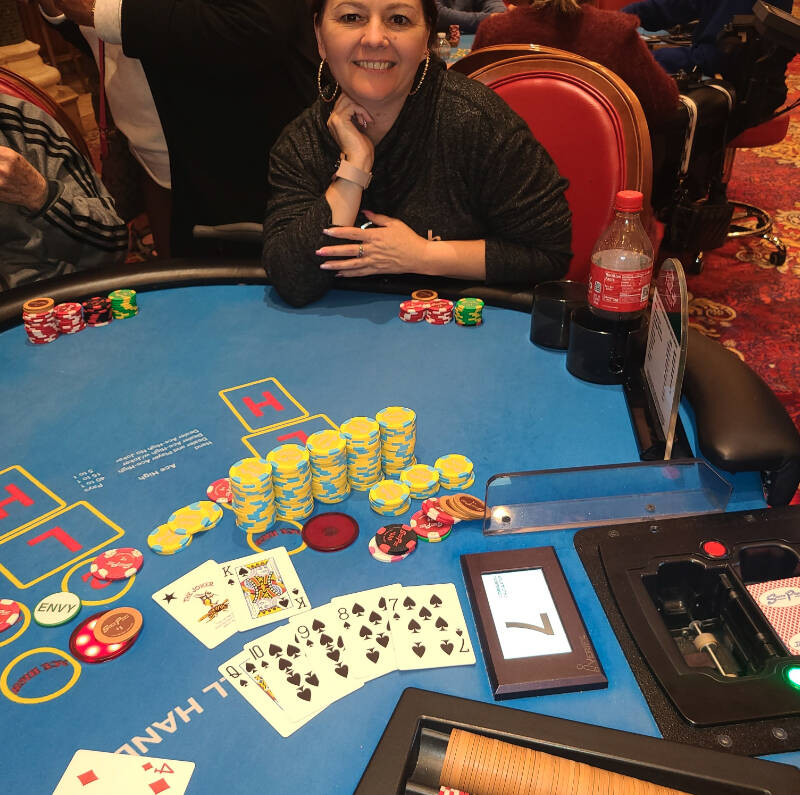 Doris, a pai gow player at South Point in Las Vegas, won more than $120,000 on Tuesday, Nov. 7, ...
