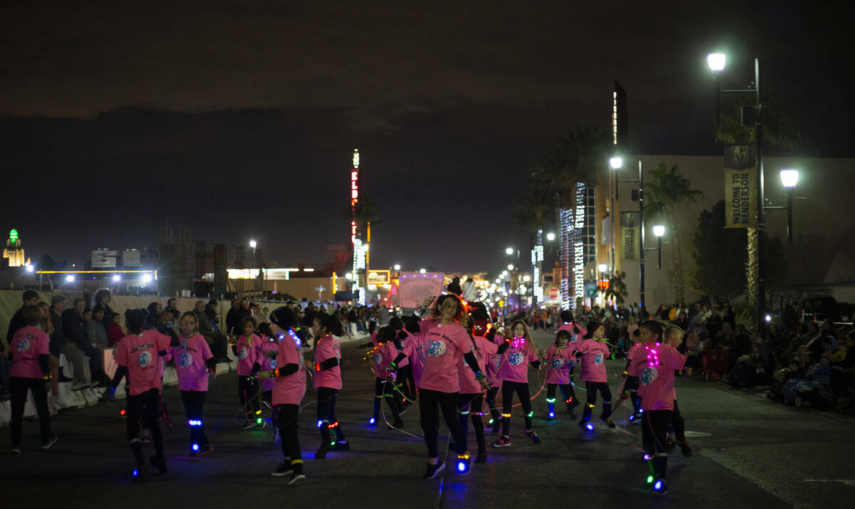 The Jumping Dragons jumprope team is part of the parade at Henderson's annual WinterFest in 201 ...