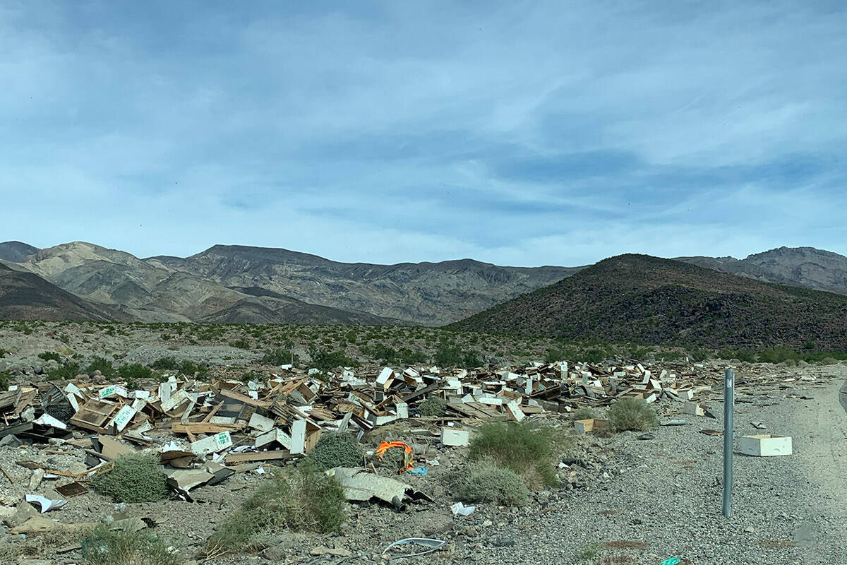 A tractor trailer carrying beehives rolled over in Death Valley National Park on Sunday, Nov. 6 ...