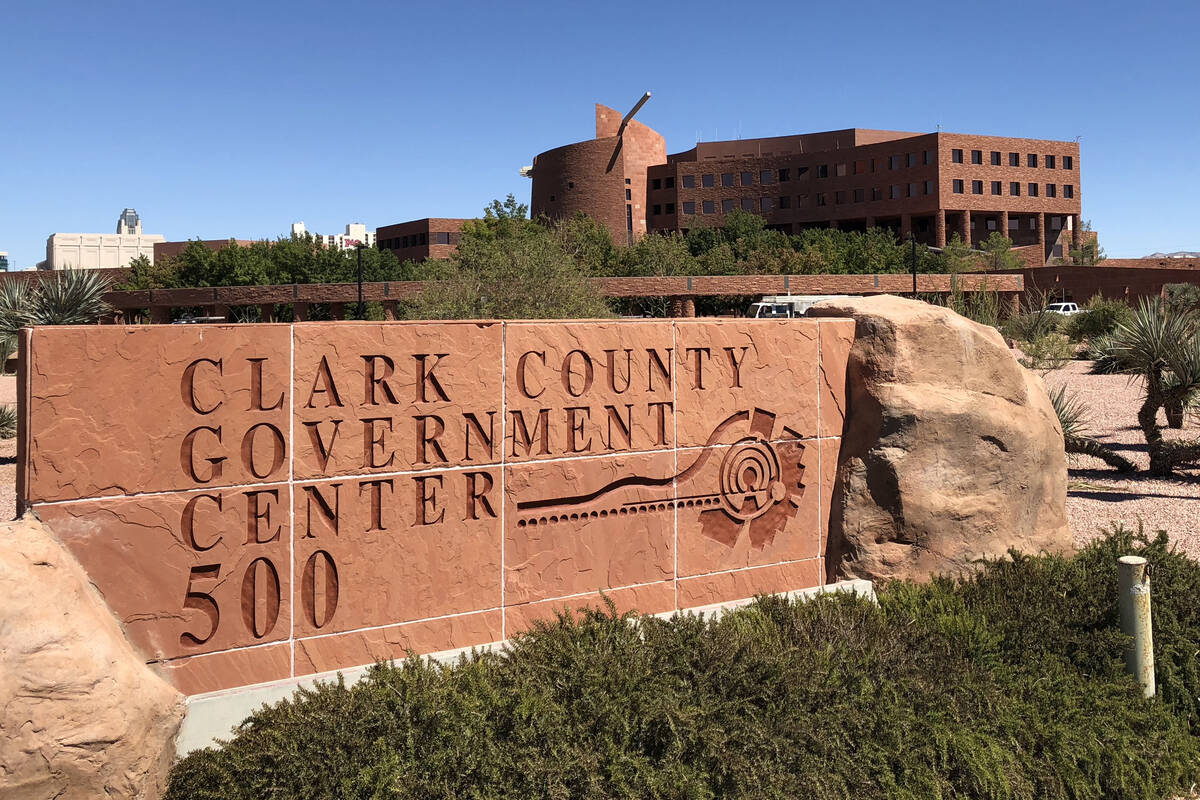 The Clark County Government Center in Las Vegas. (Las Vegas Review-Journal)