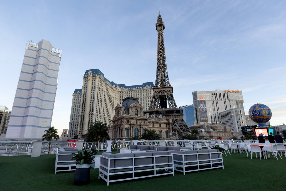 The top floor of the Bellagio Fountain Club, which features a race view, ahead of the Formula O ...