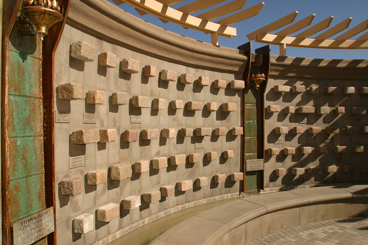 At Temple Beth Sholom, one of two Jewish temples in Summerlin, the Warsaw Ghetto Remembrance Ga ...