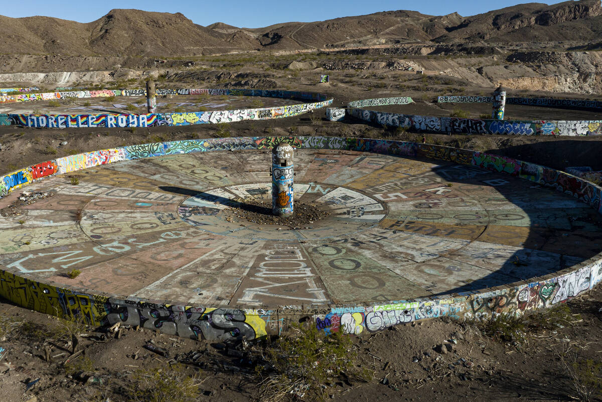 An aerial view of Three Kids Mine, an abandoned mine to be buried and developed on top of it, i ...